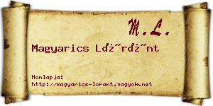 Magyarics Lóránt névjegykártya
