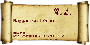Magyarics Lóránt névjegykártya