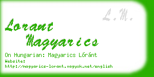 lorant magyarics business card